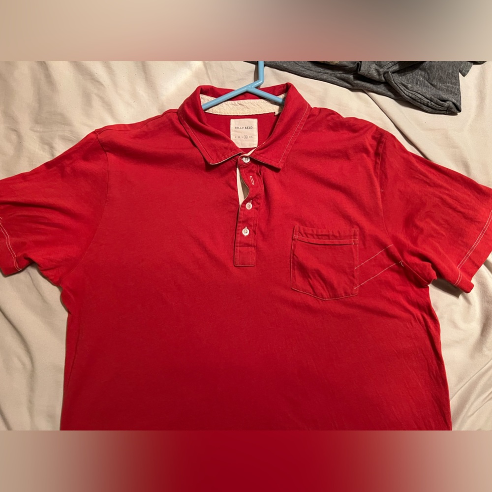 Mens Billy Reid Polo Shirt XL